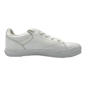 Vans Leather Old Skool Athletic Shoes White Youth 6 Leather